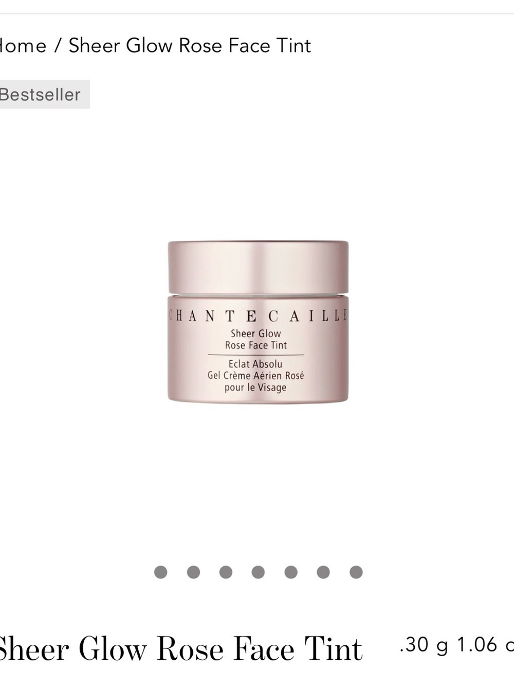 NIB Chantecaille Sheer Glow Rose Face Tint - Pink